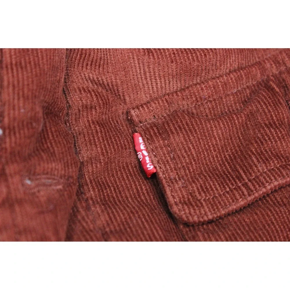 Levi's Corduroy Shirt Jacket Men's XL Faux Shearling Lined‎ Hooded Outerwear - Picture 11 of 16